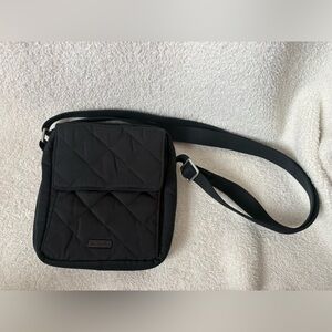 NEW Vera Bradley Small Black Quilted Crossbody Purse Handbag